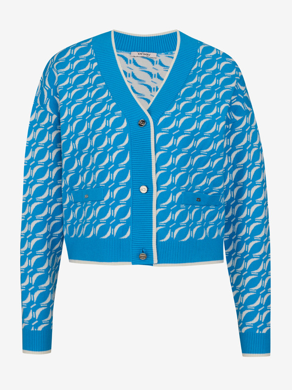 Orsay Modra ženska vzorčasta jopica ORSAY