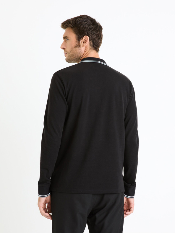 Celio Črna moška osnovna polo majica Celio Decolml