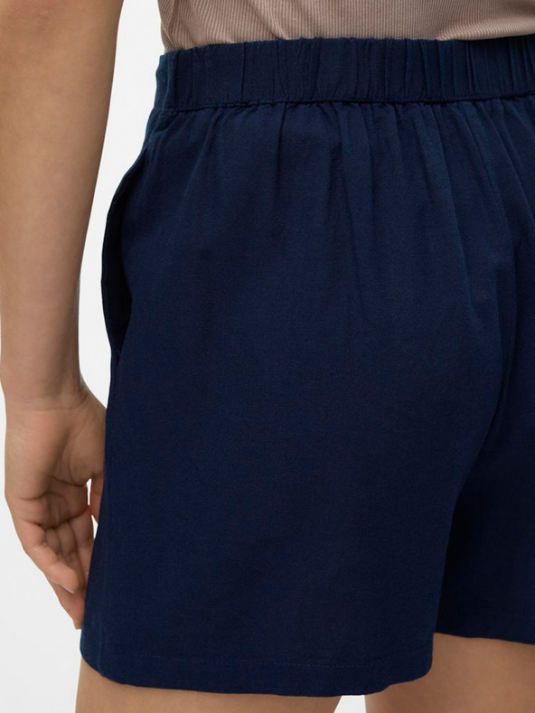 Vero Moda Temno modre ženske hlače iz lanene mešanice Vero Moda Jesmilo