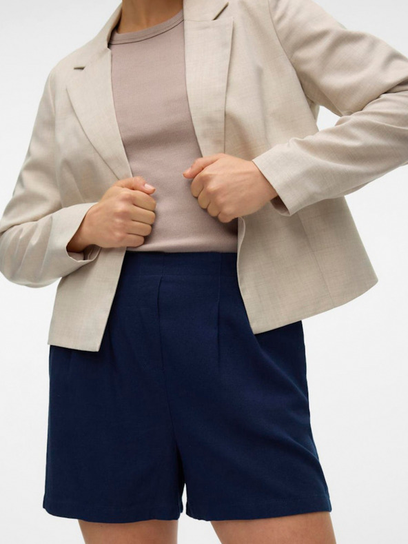 Vero Moda Temno modre ženske hlače iz lanene mešanice Vero Moda Jesmilo