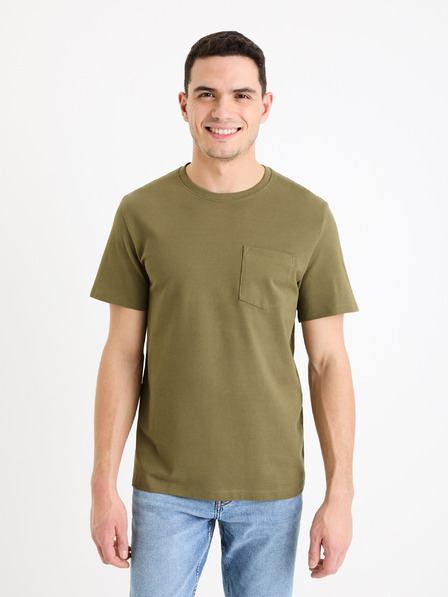 Celio Kaki moška osnovna majica Celio Gepik