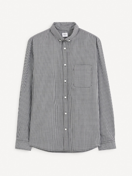 Celio Črna moška vzorčasta majica Celio Gaopur