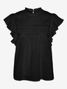 Vero Moda Črna ženska bluza s čipko Vero Moda Trine
