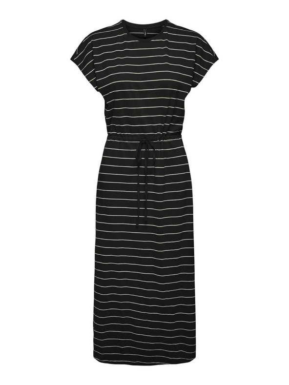 ONLY Črna ženska črtasta midi majica ONLY May