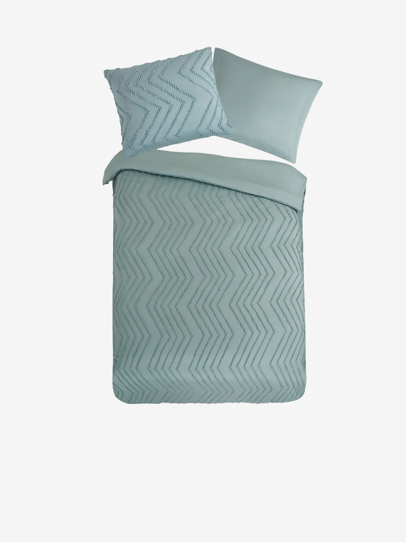 Pure Zelena vzorčasta posteljnina Pure 140 x 220 cm