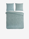 Pure Zeleno vzorčasto posteljno perilo Pure 200 x 220 cm