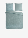 Pure Zeleno vzorčasto posteljno perilo Pure 240 x 220 cm