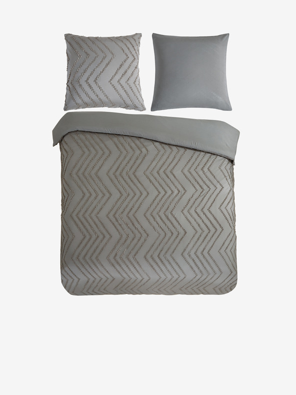Pure Siva vzorčasta posteljnina Pure 200 x 220 cm