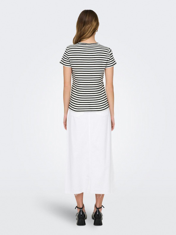 Jacqueline de Yong Črno-bela črtasta ženska majica JDY Solar