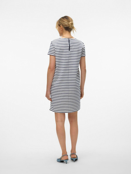 Vero Moda Modro-bela črtasta ženska obleka Vero Moda Abby