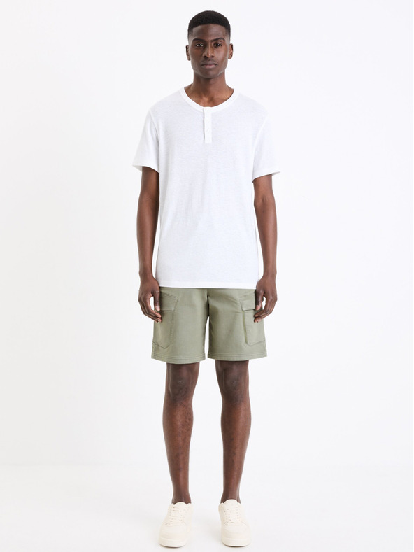 Celio Bela moška majica z gumbi Celio Geliney