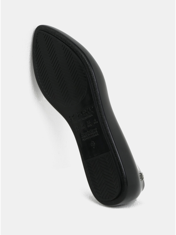 Zaxy Črne bleščeče balerinke s srebrnimi detajli Zaxy Chic