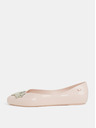 Zaxy Svetlo roza bleščeče balerinke z zlatimi detajli Zaxy Chic