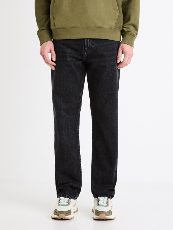 Celio Črne moške kavbojke Celio C15 straight Fodroit 30