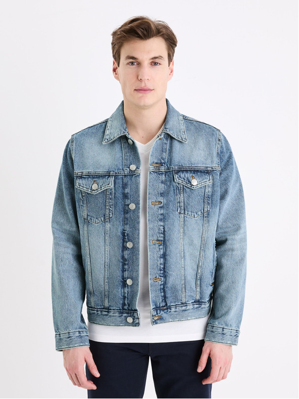 Celio Modra moška jakna iz džinsa Celio Gudens