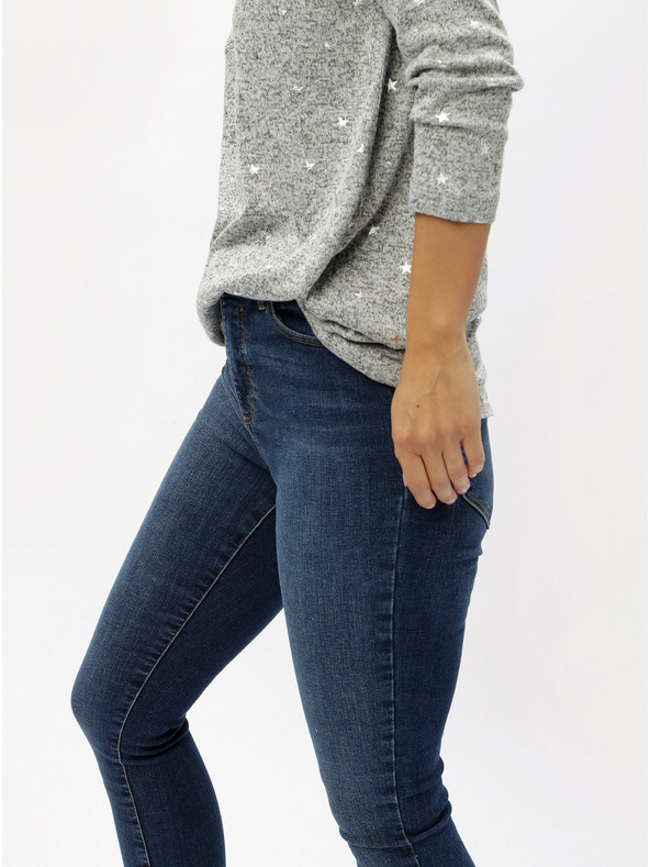 Vero Moda Modre oprijete kavbojke VERO MODA Sophia