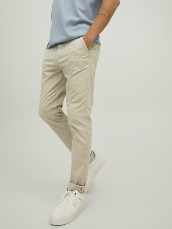 Jack & Jones Jack & Jones Marco Beige Moške hlače Chino