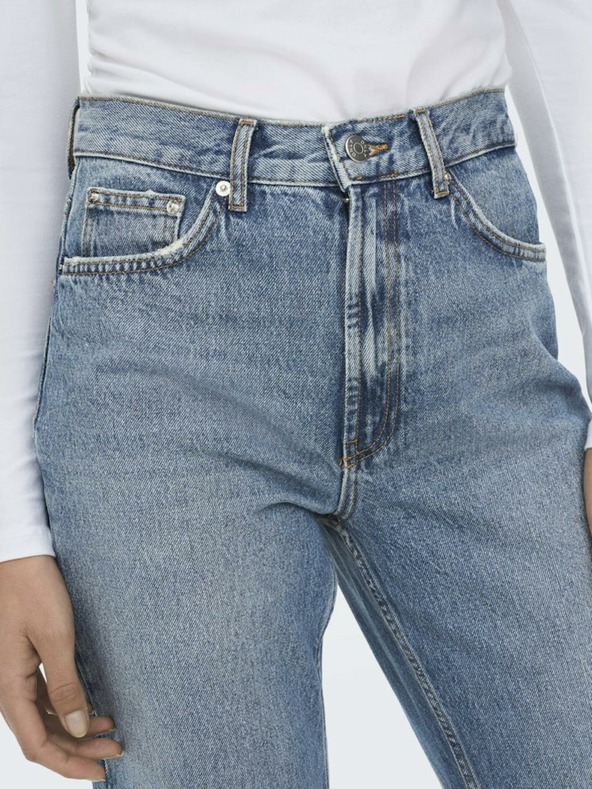 ONLY Modre ženske kavbojke ravnega kroja ONLY Riley