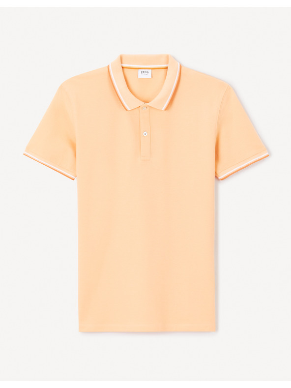 Celio Oranžna moška polo majica Celio Decolrayeb
