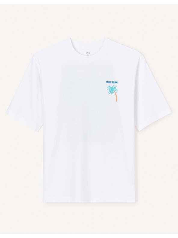 Celio Bela moška majica Celio Jecalif