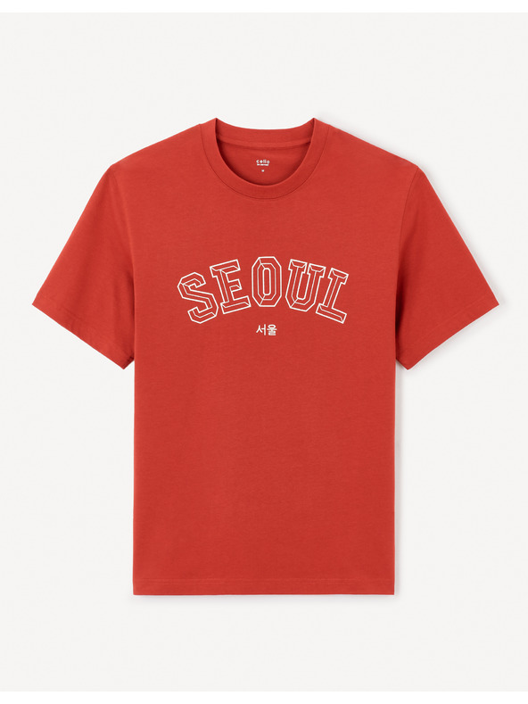 Celio Rdeča moška majica Celio Jeoverdu