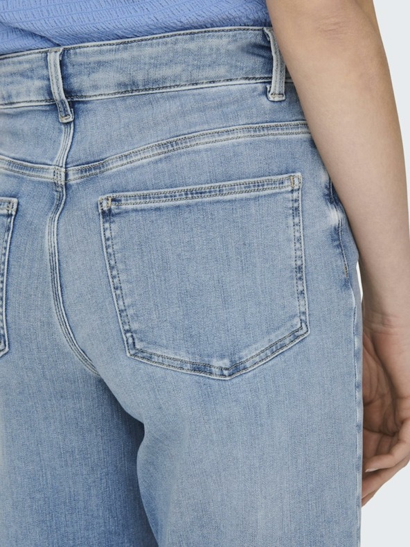 ONLY Svetlomodre ženske kavbojke s širokimi nogami ONLY Madison Blush