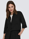 Jacqueline de Yong Črna ženska srajca s kratkimi rokavi JDY