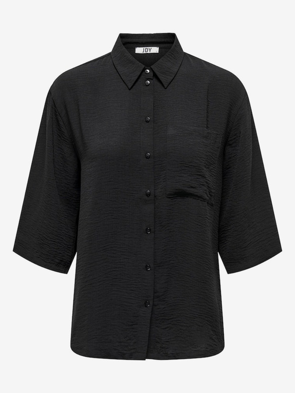 Jacqueline de Yong Črna ženska srajca s kratkimi rokavi JDY