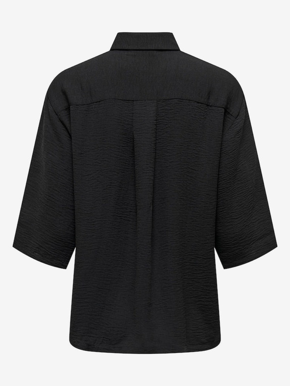 Jacqueline de Yong Črna ženska srajca s kratkimi rokavi JDY