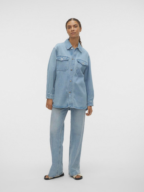 Vero Moda Svetlo modra ženska majica iz džinsa Vero Moda Naya