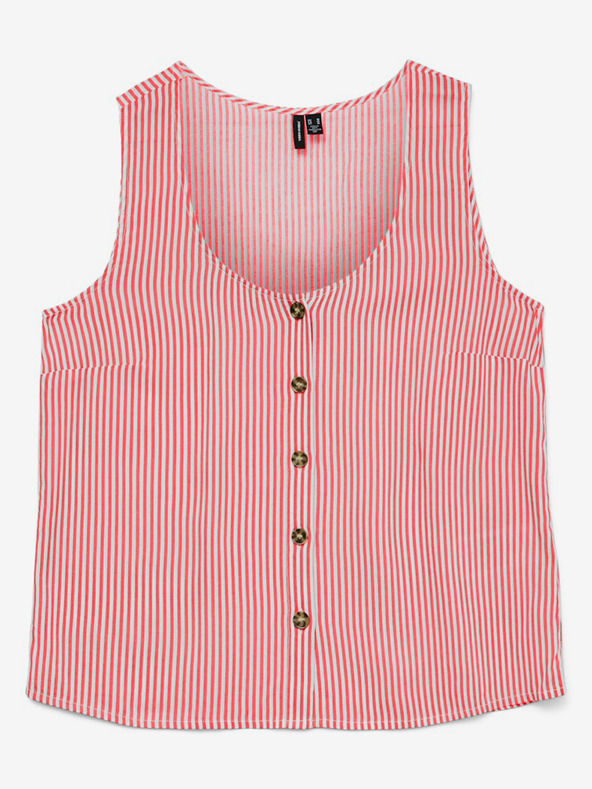 Vero Moda Bela in oranžna črtasta ženska bluza Vero Moda