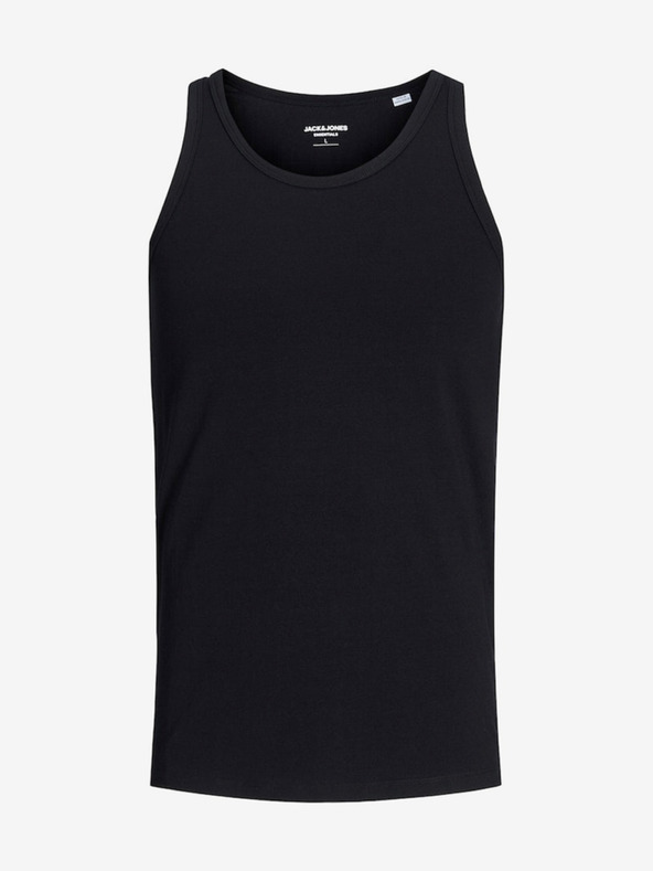 Jack & Jones Črna osnovna majica Jack & Jones