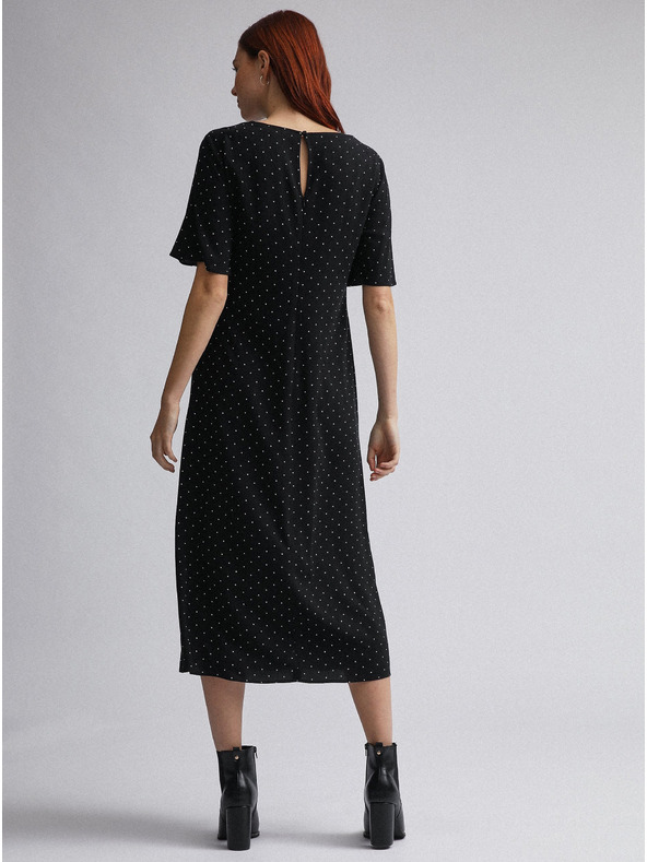 Dorothy Perkins Dorothy Perkins črna polka dot midi obleka