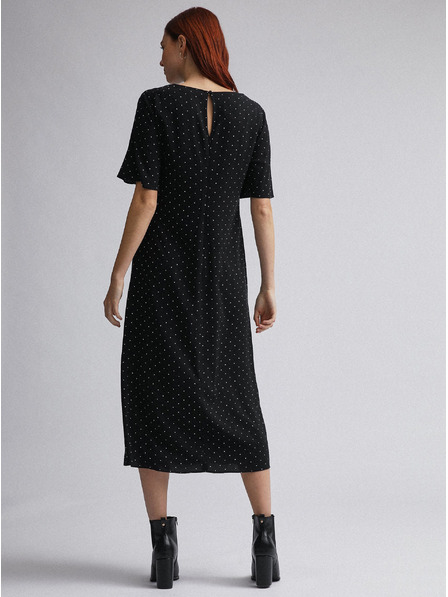 Dorothy Perkins Dorothy Perkins črna polka dot midi obleka