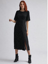 Dorothy Perkins Dorothy Perkins črna polka dot midi obleka