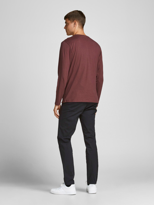 Jack & Jones Črne hlače chino Jack & Jones Marco