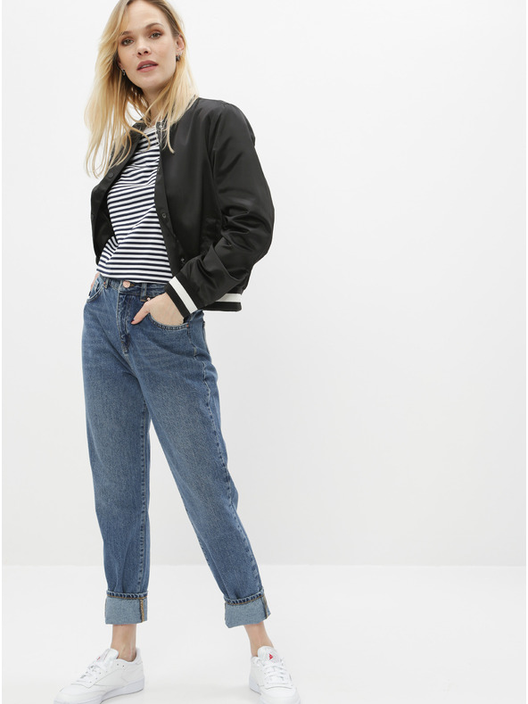 Noisy May Modre kavbojke mom fit Noisy May Isabel