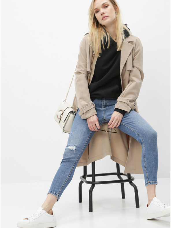 ONLY Modre oprijete kavbojke ONLY Mila