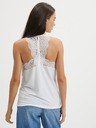 Vero Moda Bela majica s čipko VERO MODA Ana