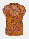 Vero Moda Gorčična cvetlična bluza VERO MODA Vilde