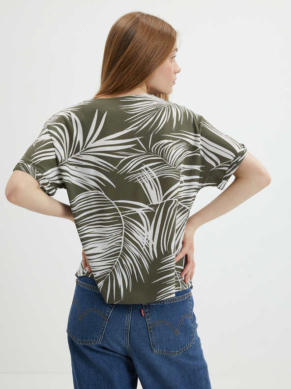 ONLY Kaki vzorčasta bluza ONLY Augustina