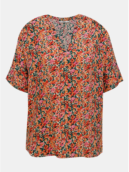 ONLY Roza in oranžna cvetlična ohlapna bluza ONLY Nova