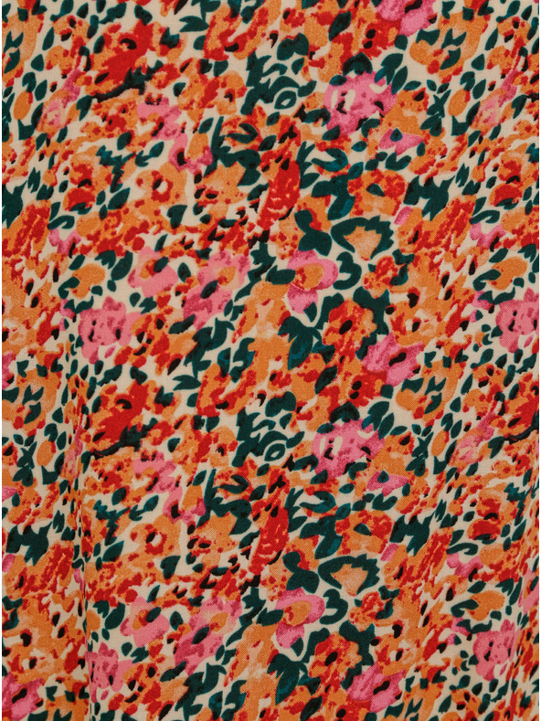 ONLY Roza in oranžna cvetlična ohlapna bluza ONLY Nova