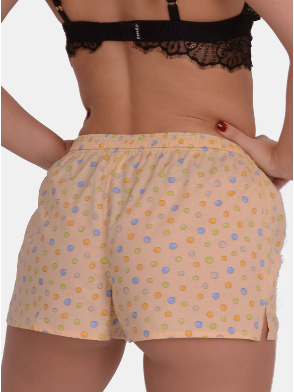 Emes Svetlo rumene ženske kratke hlače z vzorcem Emes