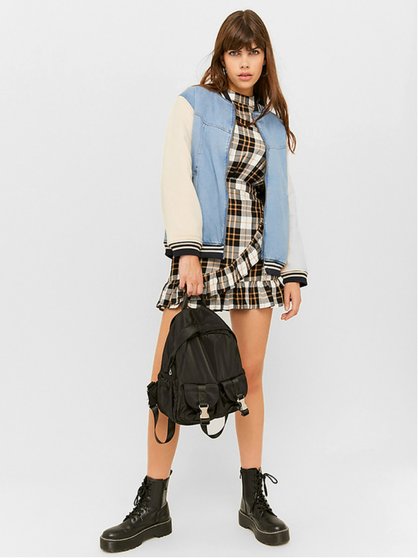 TALLY WEiJL Modra ženska džins bombažna majica TALLY WEiJL