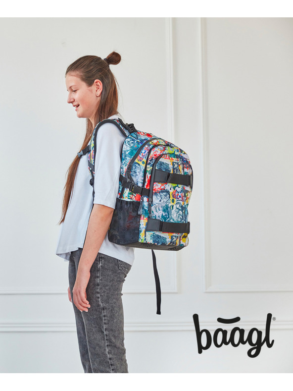 BAAGL  BAAGL 3 SET Skate Batman Comics: nahrbtnik, peresnica, vrečka