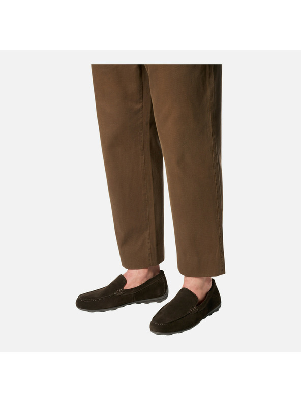 Geox Temno rjavi moški mokasini Geox Spherica EC16