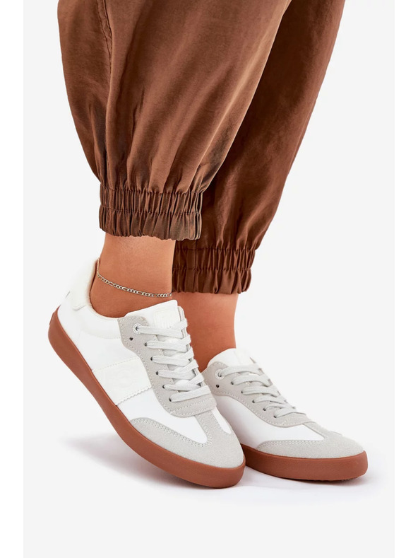 BIG STAR SHOES Ženske platne superge Big Star – belo-sive