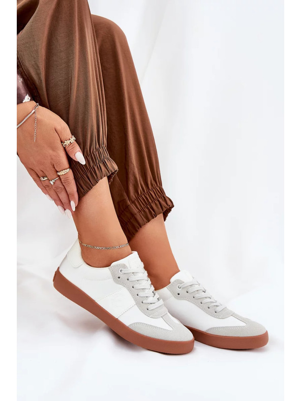 BIG STAR SHOES Ženske platne superge Big Star – belo-sive