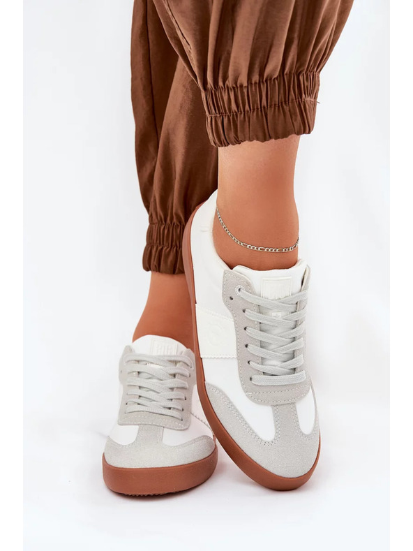 BIG STAR SHOES Ženske platne superge Big Star – belo-sive